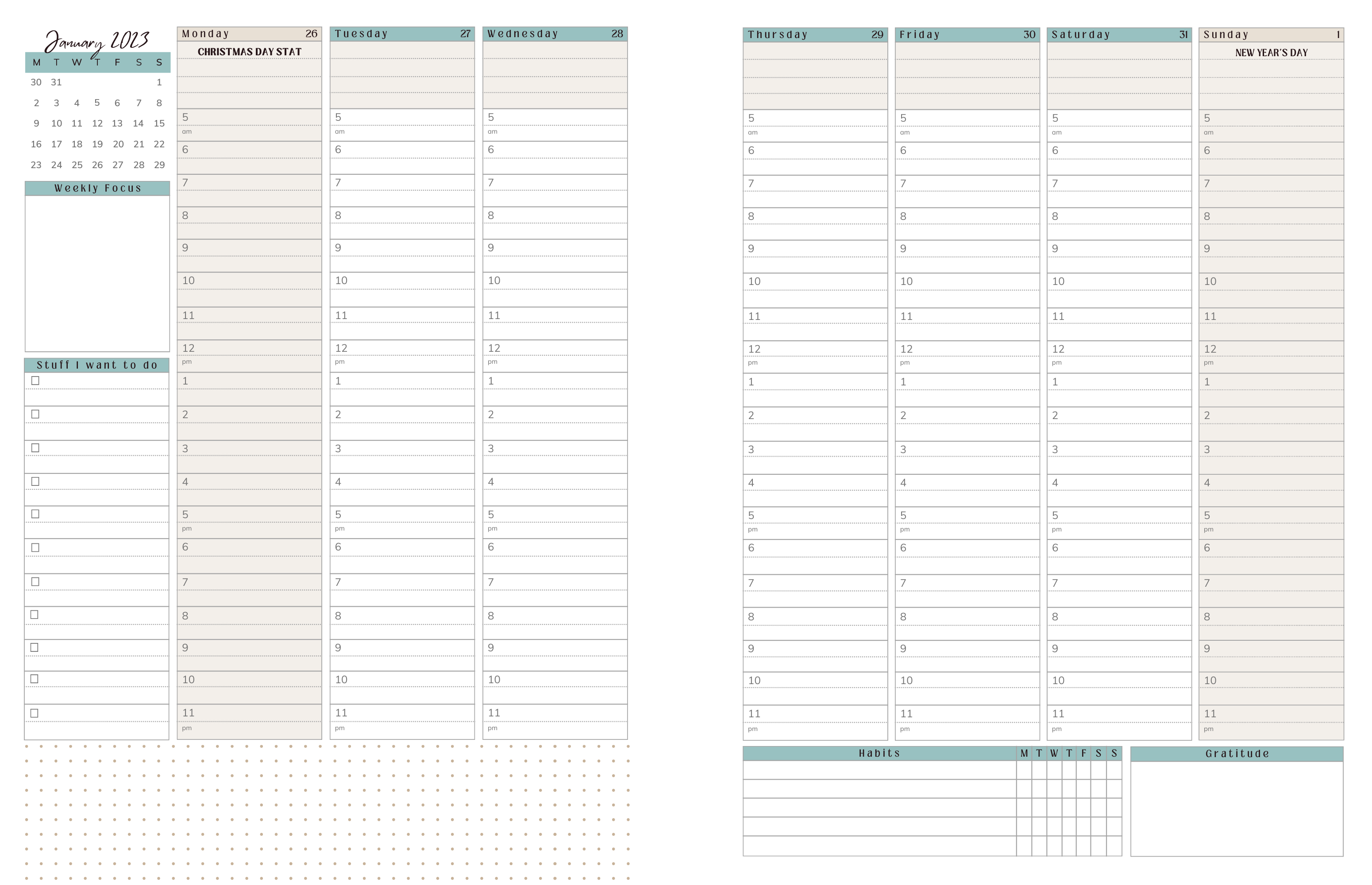 2023 Customizable Yearly Planner- PRINTABLE - Image 8